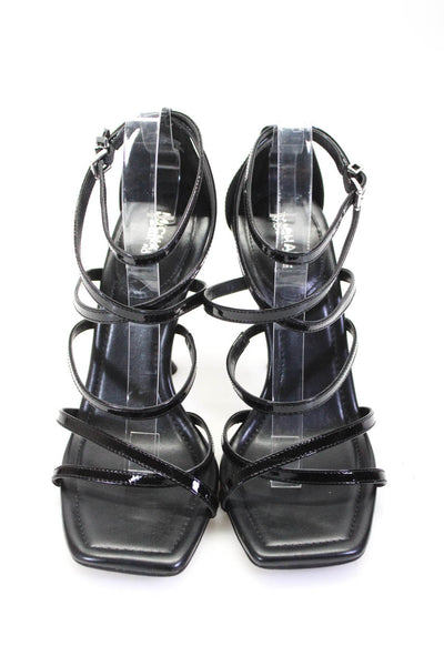 Michael Michael Kors Womens Black Strappy Square Toe Sandals Shoes Size 8.5M