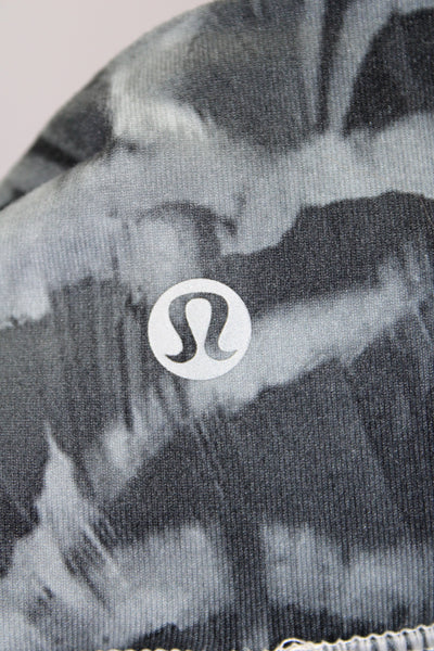 Lululemon Womens Abstract Cropped Capri Leggings Pants Gray Size 6