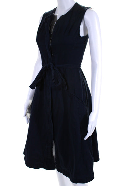 Derek Lam Collective Womens Denim Tie Dress Blue Size 2 13284770