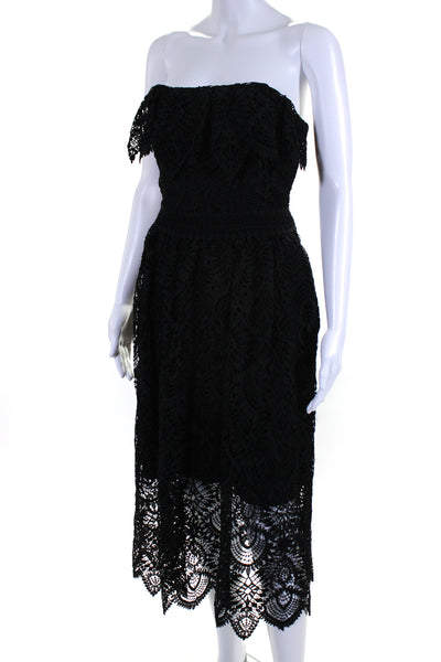 Shoshanna Womens Eleanora Lace Dress Black Size 4 11315743