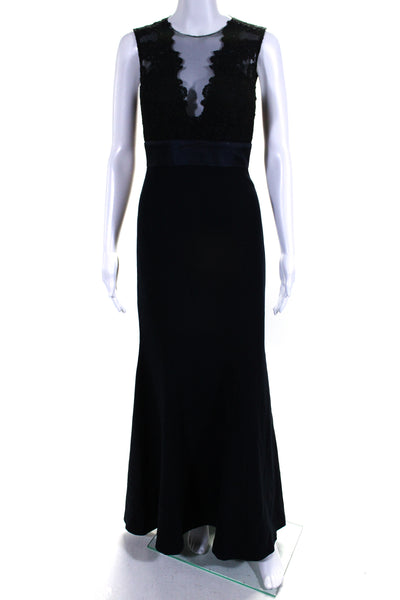 Theia Womens Deep Midnight Gown Blue Size 0 10942311