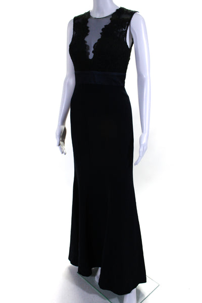 Theia Womens Deep Midnight Gown Blue Size 0 10942311