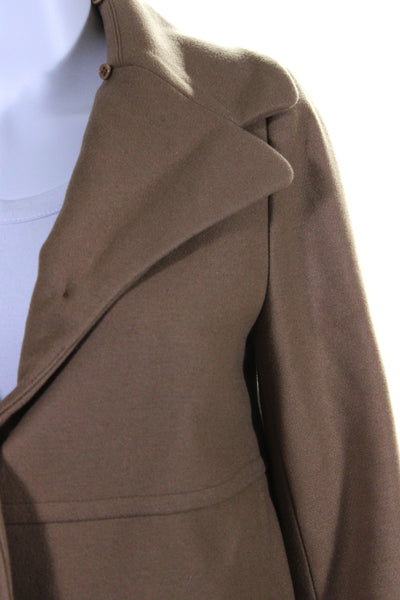 Tara Jarmon Womens Camel Coat Brown Size 10 11211090