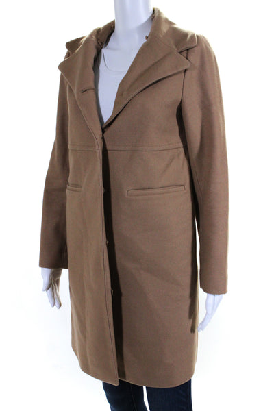 Tara Jarmon Womens Camel Coat Brown Size 8 11211063