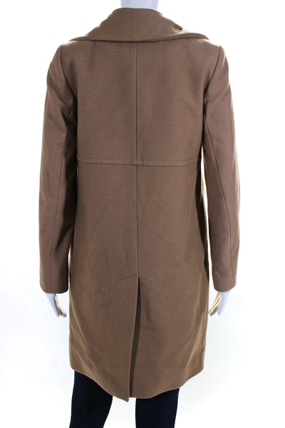 Tara Jarmon Womens Camel Coat Brown Size 2 11136025