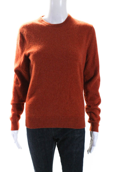 Polo Ralph Lauren Women's Round Neck Long Sleeves Cashmere Sweater Orange Size M