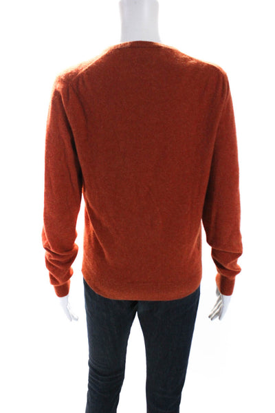 Polo Ralph Lauren Women's Round Neck Long Sleeves Cashmere Sweater Orange Size M