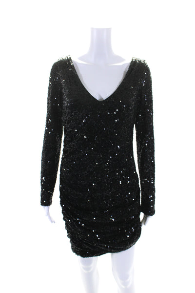 Badgley Mischka Womens Go Out With A Bang Dress Black Size 6 12694628