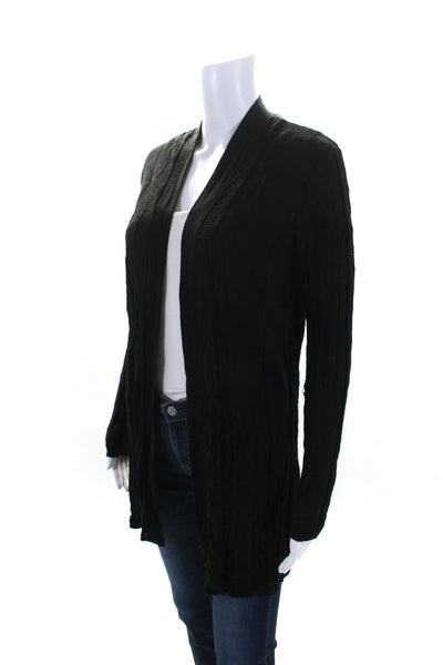 Missoni Women's Long Sleeves Open Front Cardigan Sweater Black Size 12