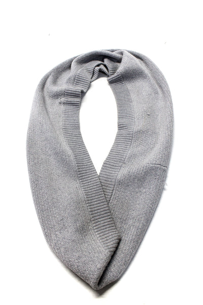 Lululemon Womens Ribbed Trim Pullover Infinity Scarf Gray Wool Size One Size