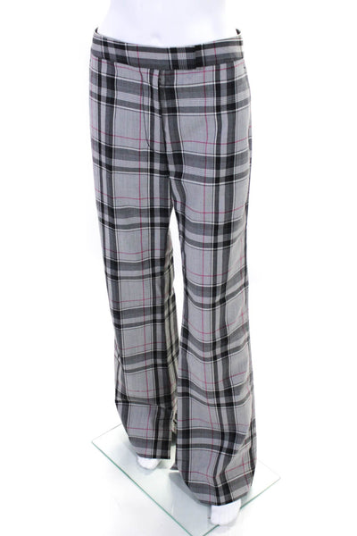 3.1 Phillip Lim Women's Hook Closure Flat Front Straight Leg Pant Plaid Size 6