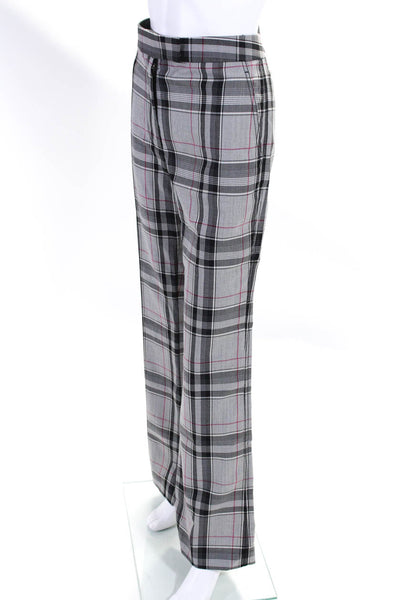 3.1 Phillip Lim Women's Hook Closure Flat Front Straight Leg Pant Plaid Size 6