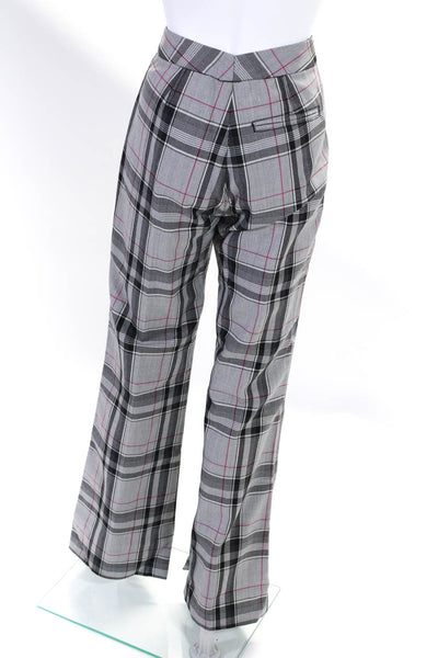 3.1 Phillip Lim Women's Hook Closure Flat Front Straight Leg Pant Plaid Size 6