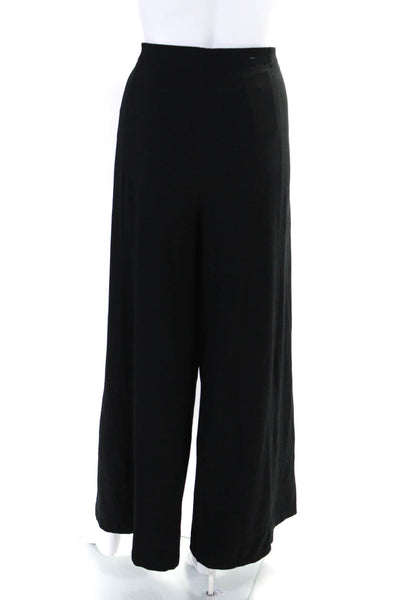 Eileen Fisher Women's Elastic Waist Pull-On Wide Leg Casual Pant Black Size L