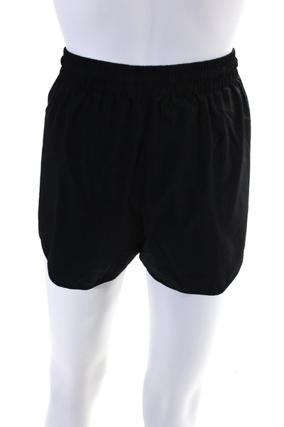 TNA Womens Elastic Waist Front Drawstring Athletic Shorts Black Sz Large