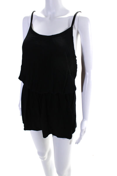 Splendid Womens Spaghetti Strap Scoop Neck Sleeveless Romper Black Size 1