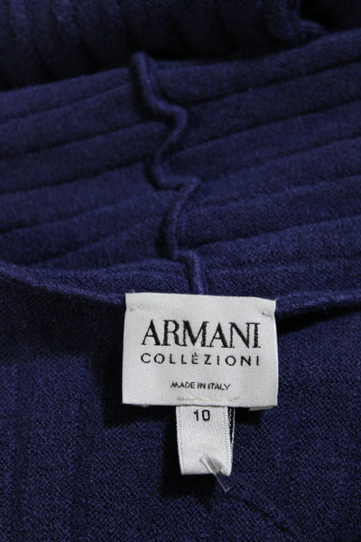 Armani Collezioni Womens Long Sleeve Open Front Cardigan Sweater Purple Size 10