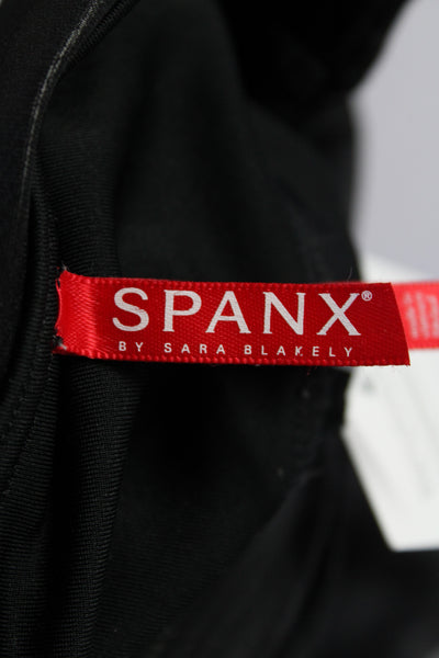 Spanx Womens Pull On Mid Rise Athletic Leggings Liquid Black Size Small