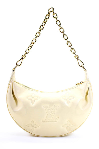 Louis Vuitton Womens Bubblegram Over The Moon Handbag Banane Yellow Leather