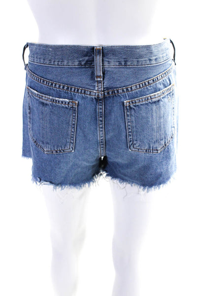 Rag & Bone Jean Womens Denim Cut Off Ripped Low Rise Shorts Blue Size 26