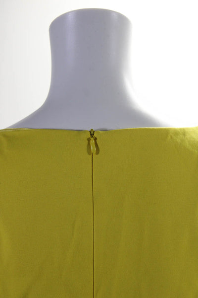 Piazza Sempione Womens Short Sleeves V Neck Dress Sun Yellow Size EUR 40