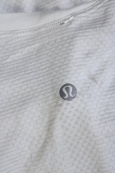 Lululemon Womens Short Sleeves Crew Neck Pullover Tee Shirt White Size 8