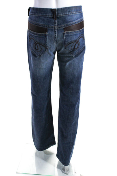 Schumacher Womens Zipper Fly High Rise Wide leg Jeans Blue Size Extra Large