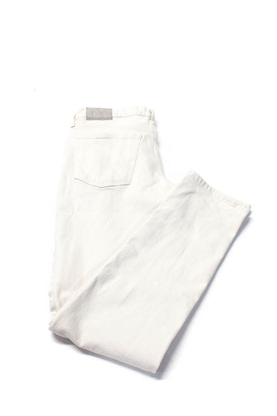 Everlane Mens Mid Rise The Slim Fit Jeans White Organic Cotton Size 31X32