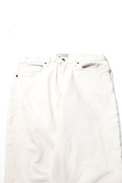 Everlane Mens Mid Rise The Slim Fit Jeans White Organic Cotton Size 31X32