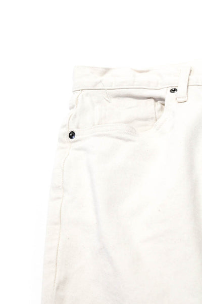 Everlane Mens Mid Rise The Slim Fit Jeans White Organic Cotton Size 31X32