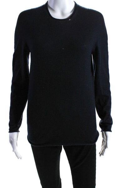 Giorgio Armani Womens Long Sleeve Crew Neck Knit Top Black Size Small