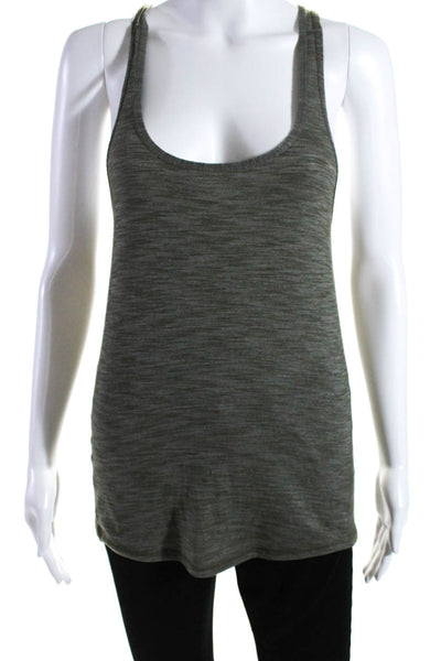 Lululemon Womens Scoop Neck Racerback Athletic Tank Top Olive Green Size 6