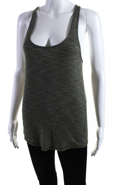 Lululemon Womens Scoop Neck Racerback Athletic Tank Top Olive Green Size 6