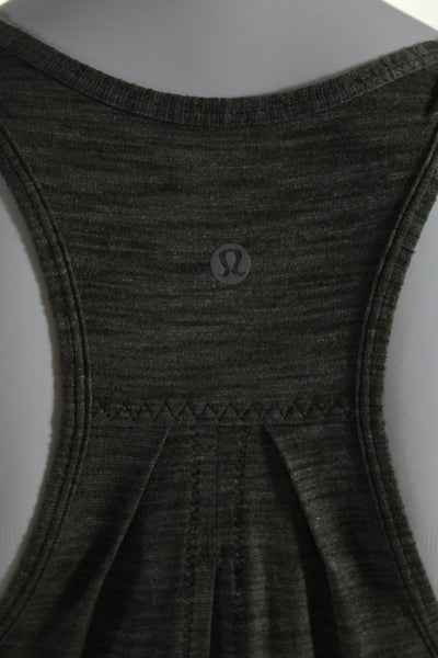 Lululemon Womens Scoop Neck Racerback Athletic Tank Top Olive Green Size 6