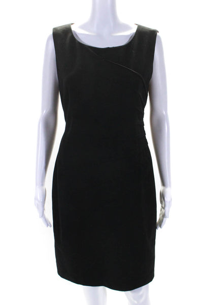 Calvin Klein Women's Scoop Neck Rouge Mini Work Wear Dress Black Size 8