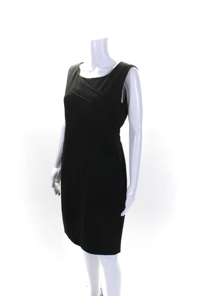 Calvin Klein Women's Scoop Neck Rouge Mini Work Wear Dress Black Size 8