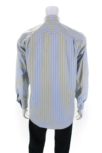 J. Mclaughlin Men's Collared Long Sleeves Button Down Stipe Shirts Size M