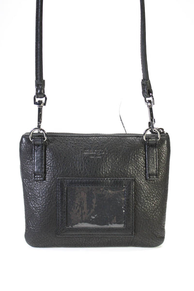 Margot Women's Zip Closure Leather Crossbody Handbag Black Size S