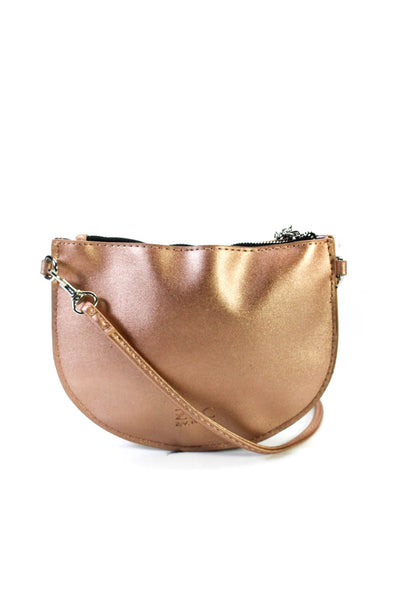 ZAC Zac Posen Women's Zip Closure Flat Crossbody Handbag Bronze Size S