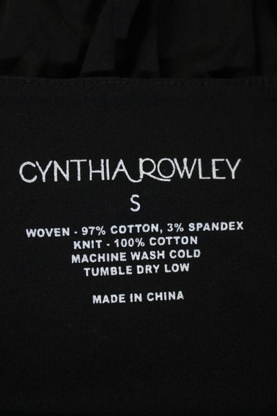 Cynthia Rowley Womens Sleeveless Knee Length Pullover Dress Black Size Small