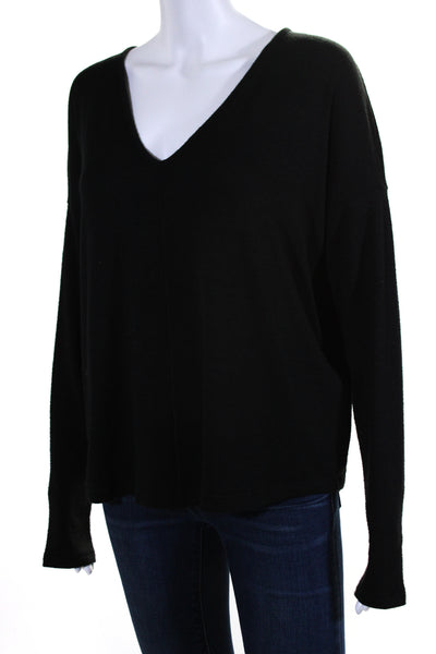 Rag & Bone Womens Long Sleeves V Neck Pullover Sweater Black Size Medium