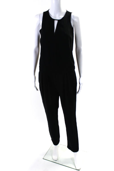 Rag & Bone Womens Sleeveless High Rise Cuffed Slim Leg Jumpsuit Black Size 2