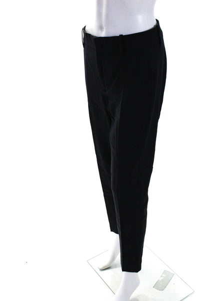 Vince Womens Tapered LEg Front Zip Pleated Dress Pants Black Size 2