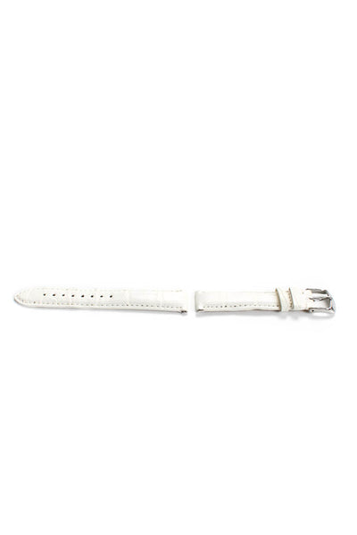 Michele Womens  Alligator White Watch Strap 18mm