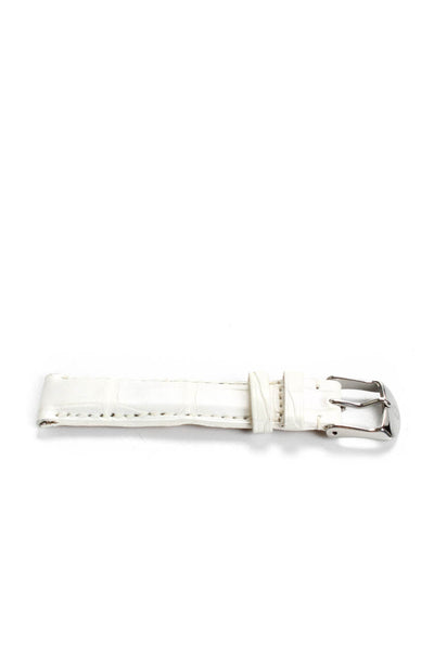 Michele Womens  Alligator White Watch Strap 18mm