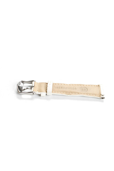 Michele Womens  Alligator White Watch Strap 18mm