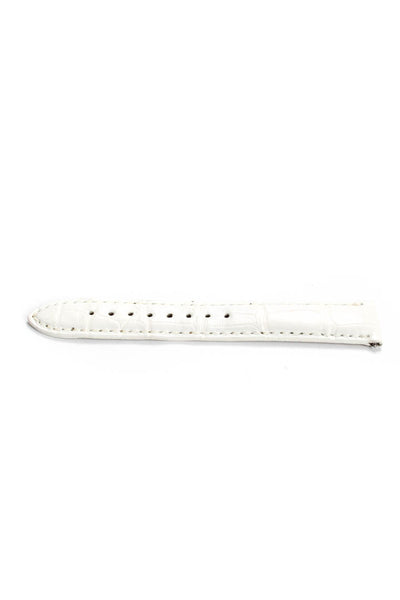 Michele Womens  Alligator White Watch Strap 18mm