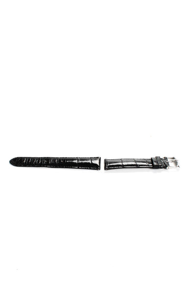 Michele Womens Alligator Black Watch Strap 18mm