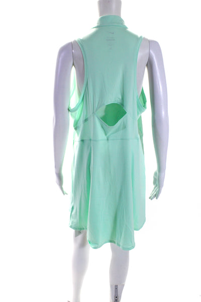 Nike Womens V Neck Sleeveless Knee Length A Line Dress Mint Green Size 1X