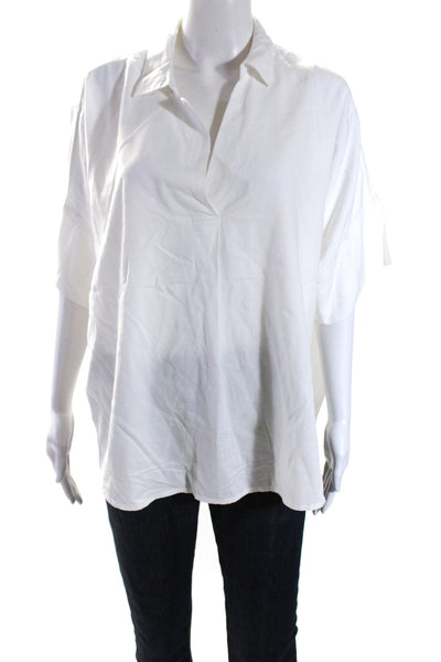 Madewell Womens Short Sleeves Collared Shirt White Size Extra Extra Large